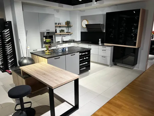 Nobilia Touch Inselküche Steingrau